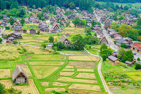 白川乡荻町村高清摄影大图-千库网