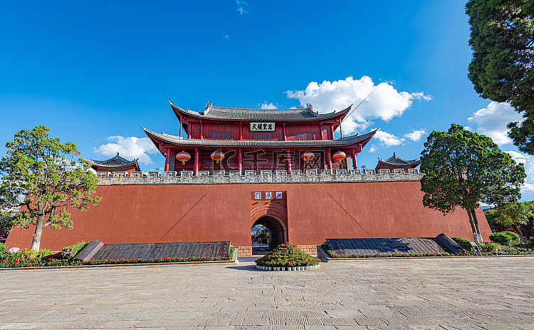 中国云南巍山县巍山古城振成楼高清摄影大图-千库网