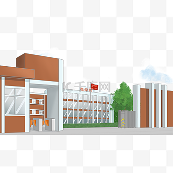 学校大门图片-学校大门素材-学校大门模板图片下载-千库网