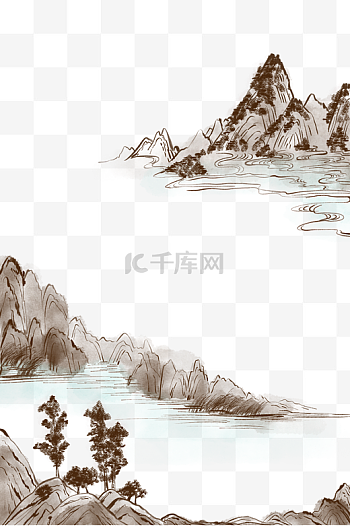 山水清音图图片-山水清音图图片素材免费下载-千库网