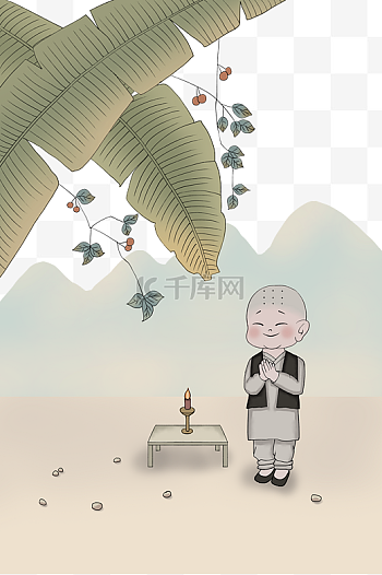 和尚念经图片-和尚念经图片素材免费下载-千库网