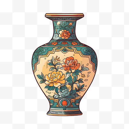 唐三彩花瓶图片-唐三彩花瓶图片素材免费下载-千库网