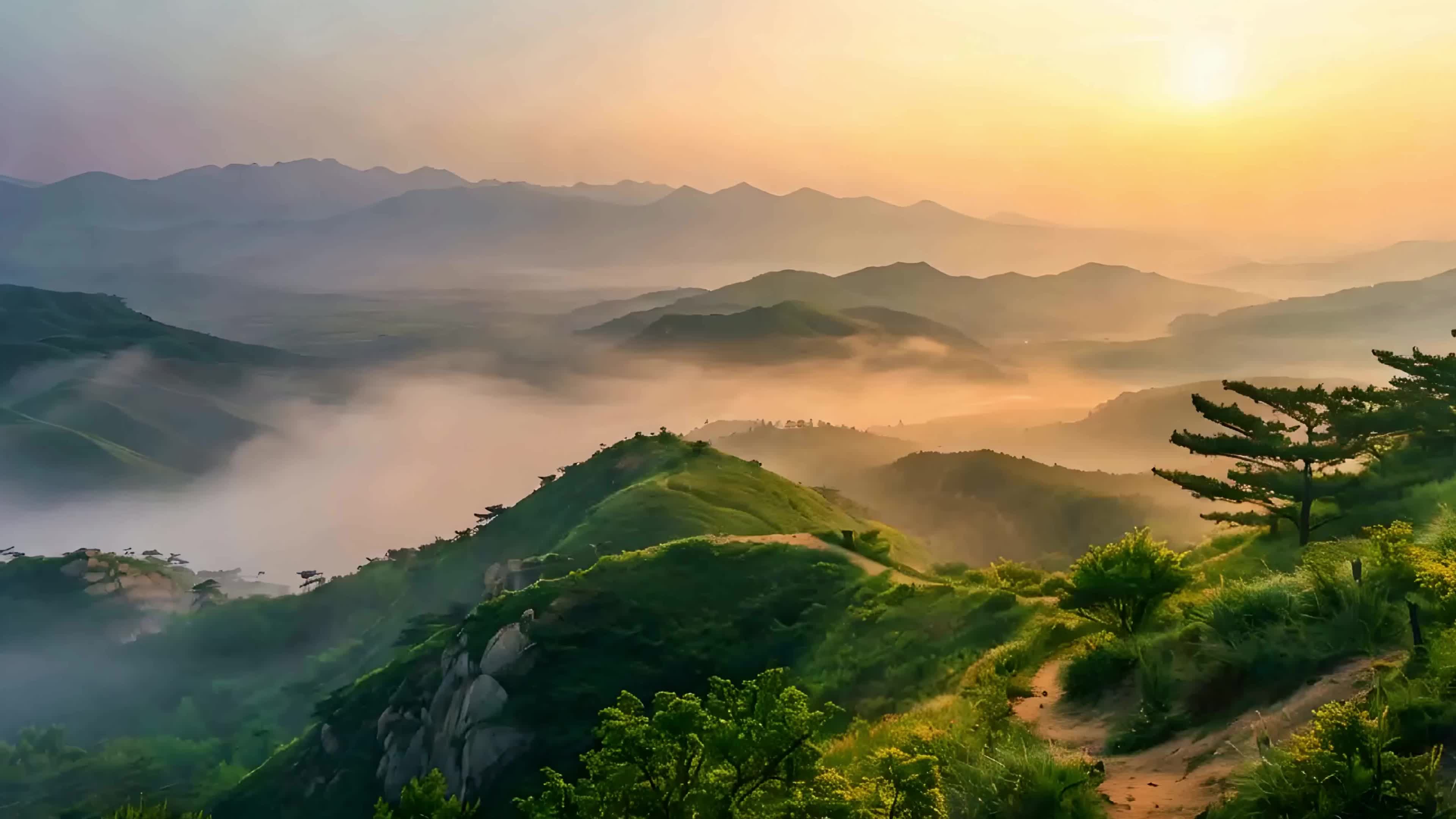 4K实拍自然风景旅游老君山实拍素材视频特效素材-千库网